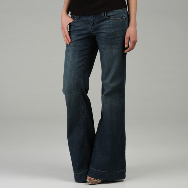 Kensie Denim Women's Wide Leg Trouser Jeans - Free Shipping On Orders ...