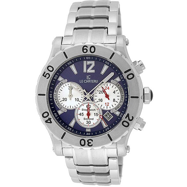 Le Chateau Dinamica Mens All Steel Chrono Watch Compare 