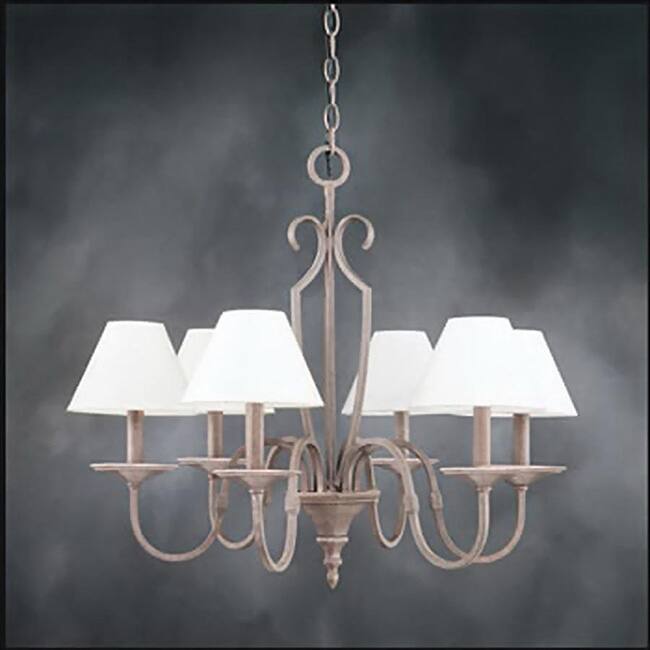 Pasadena 6-light Tile Bronze Chandelier