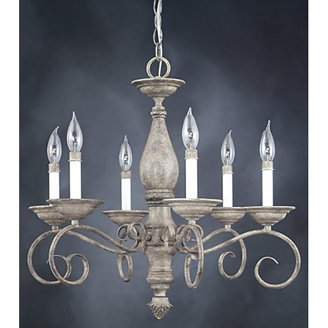 Monterrey 6 light Fresco Stone Chandelier  