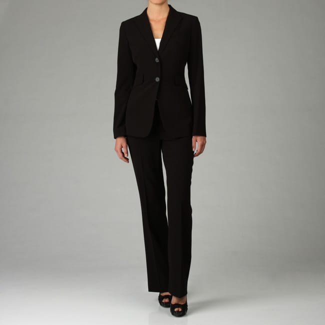 Calvin Klein Women's Classic Black Pant Suit - 12600880 - Overstock.com ...