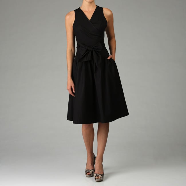 womens black cotton dress