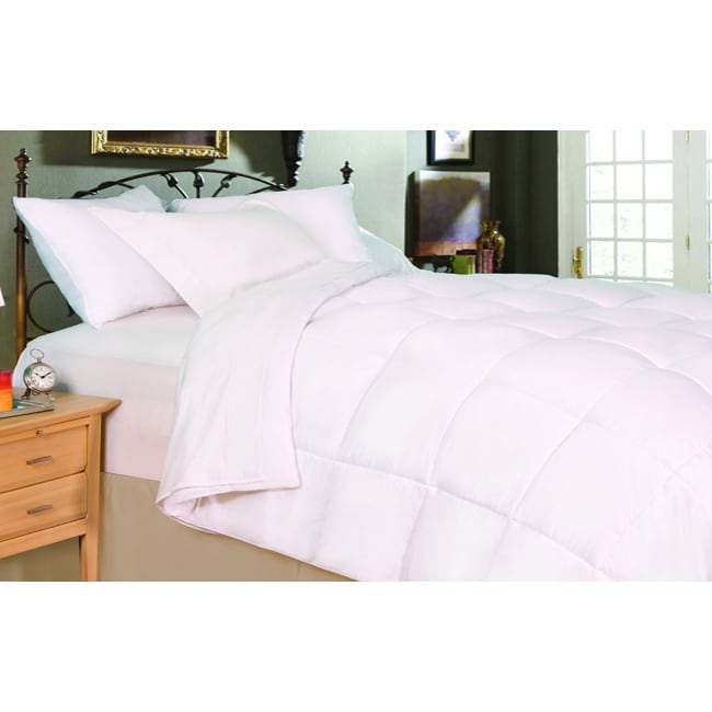 None Full/ Queen Oversized Lightweight Down Alternative Comforter White Size Full