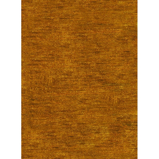 Hand knotted Vegetable Dye Solo Carmel Hemp Rug (8 X 10)