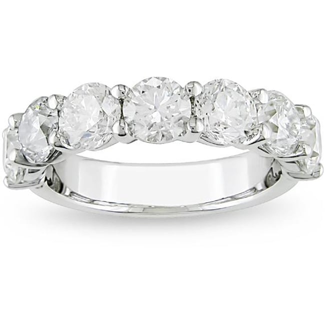 18k White Gold 3 1/4ct TDW Diamond Semi eternity Ring (G H, SI