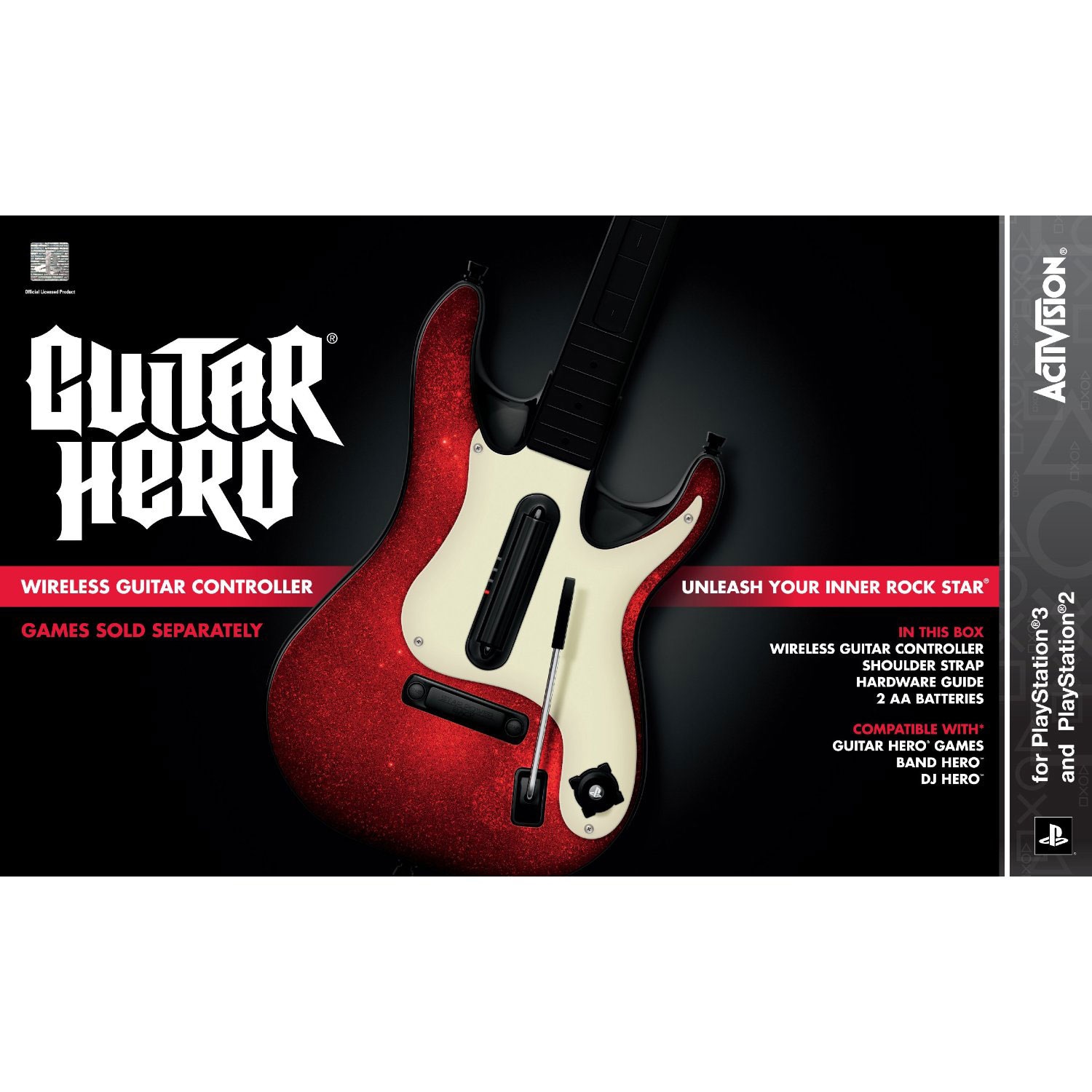 PS3 Guitar Hero 5 Stand Alone Guitar   By Activision  