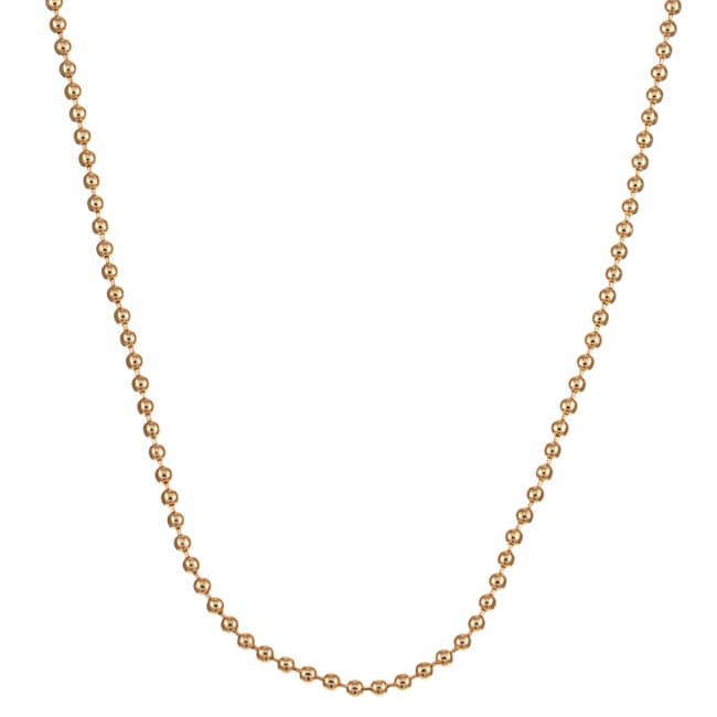 14k Gold over Silver 20 inch Bead Chain  