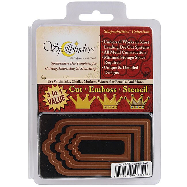 Spellbinders Cut and Emboss 'Scalloped Tag' Die Cuts Free Shipping On
