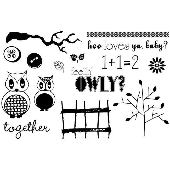 Unity Stamp Owl Always Love You Unmounted Red Rubber Stamps 