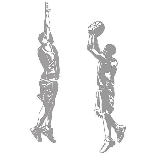 Basketball Jumpshot and Blocker Sudden Shadows Wall Decal