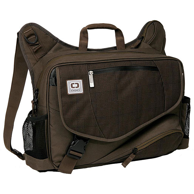 Ogio Hip Hop Brown Plaid Messenger Bag Free Shipping On Orders Over