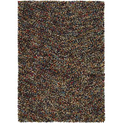 Hand-woven Geminine New Zealand Wool Shag Rug (9' x 13') - multi