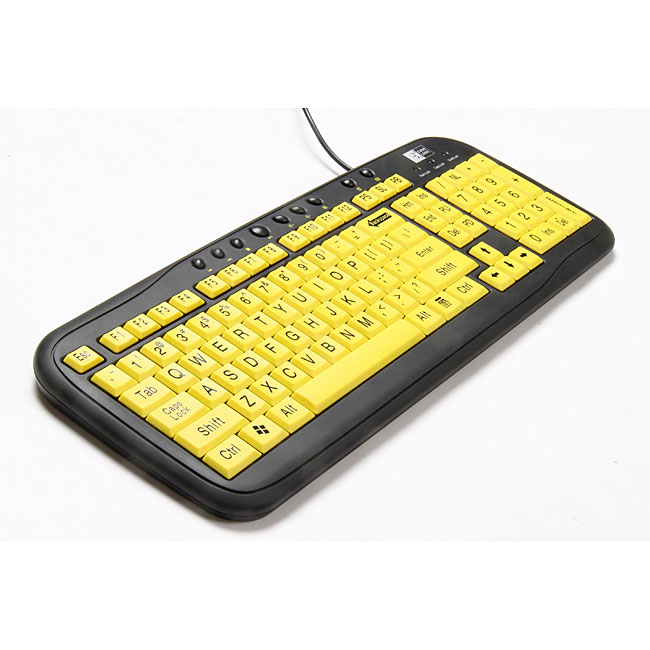 Case Logic Large Print USB Keyboard for the Visually Impaired 