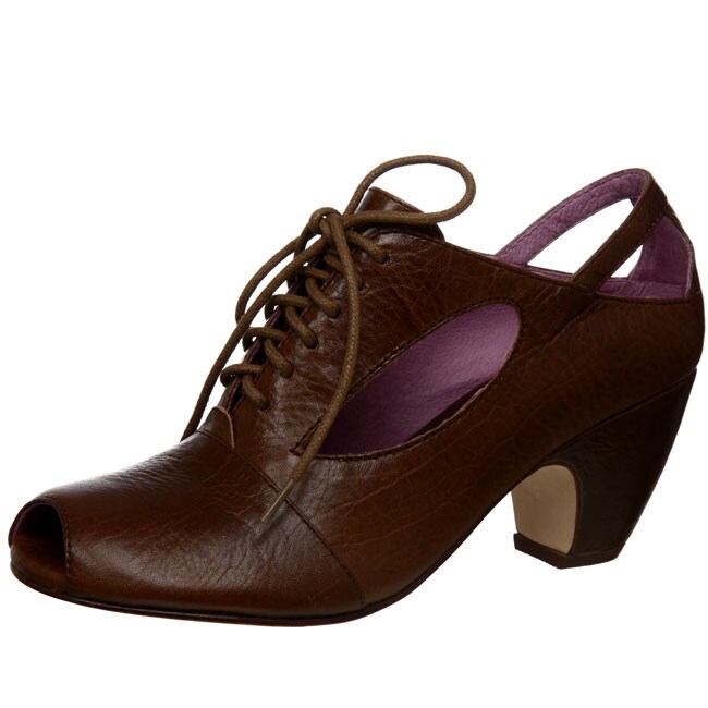 Gee WaWa Women's 'Lonnie' Peep-toe Oxfords - Free Shipping Today ...