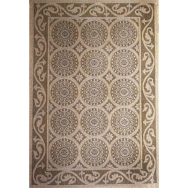 Tiles Oatmeal Outdoor Rug (111 x 76)