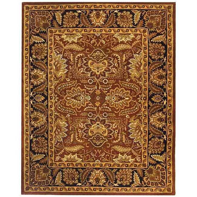 Safavieh Handmade Classic Jaipur Rust/ Black Wool Rug (9'6 x 13'6)