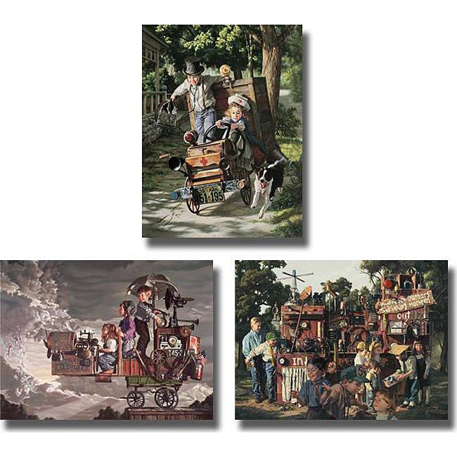 Bob Byerley 'Nostalgic Fantasy Collection' Unframed Canvas 3-piece Set