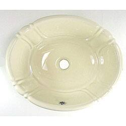 DeNovo Self-Rimming Decorative Porcelain Bone Bathroom Sink