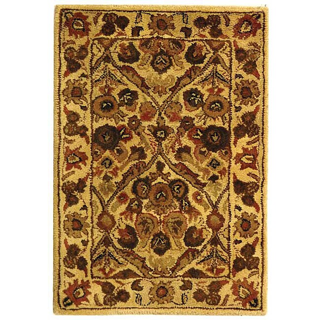 Handmade Treasured Gold Wool Rug (2 X 3)