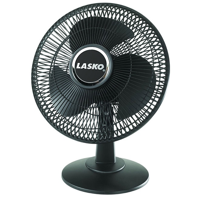 3 speed 12 inch Black Table Fan (BlackModel 2017 Desk FanMaterials Impact Resistant Plastic Dimensions 4.6 inches high x 15.7 inches wide x 19.2 inches deepDiameter Head measurement 12 inchesAdjustable controls 3 speed rotary controlWattage 40No too