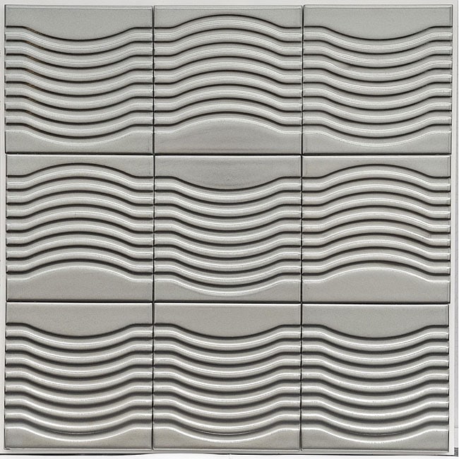   Mercury Metal Napkin Porcelain Décor Tile (Pack of 9)  