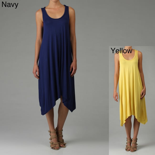 Seven 7 Womens Asymmetrical Hem Tank Dress  