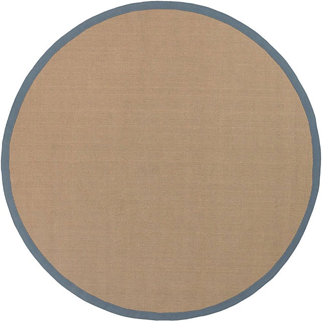 Hand knotted Gazell Anti slip Brown Rug (79 Round) Today $214.99