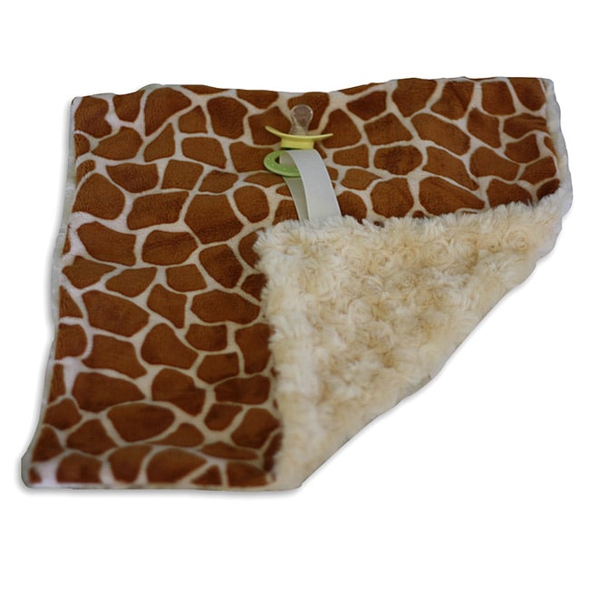 Shop Sweet Ruby's 13x13 Inch Giraffe Cream Binky Baby Blanket Free