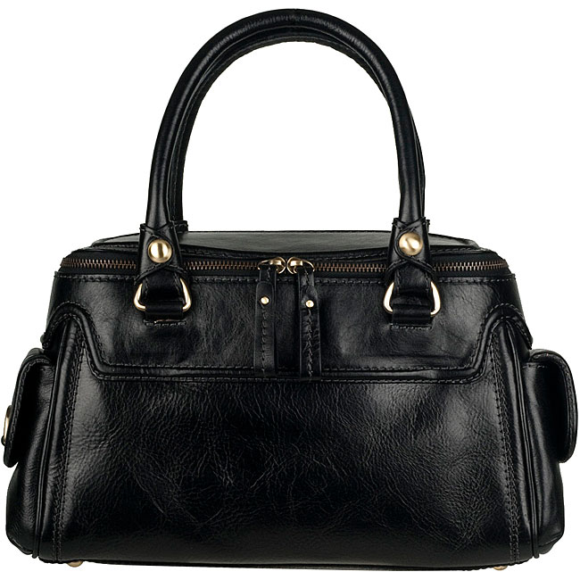 Made in Italy Cristian Leather Black Bag  