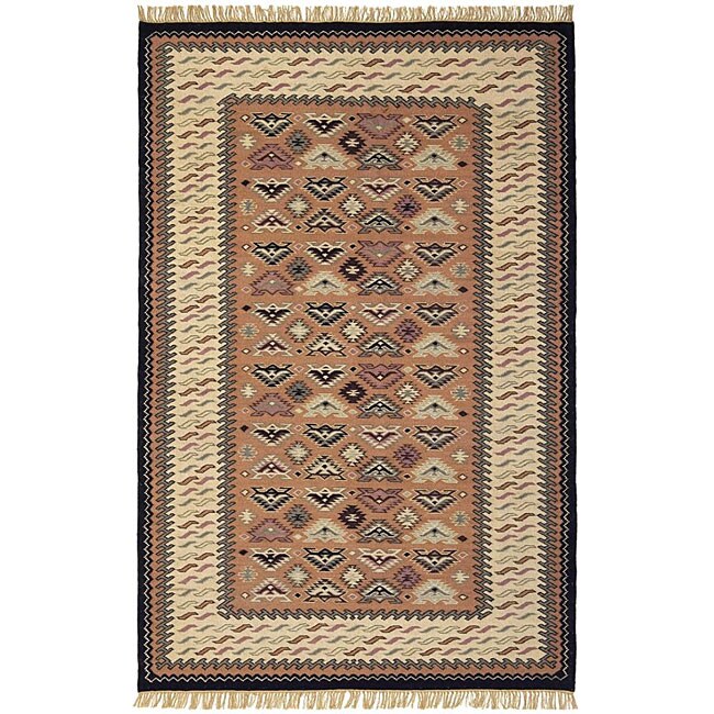 Shop Handknotted Bristol Kilim Wool Rug (9' x 12') Free Shipping