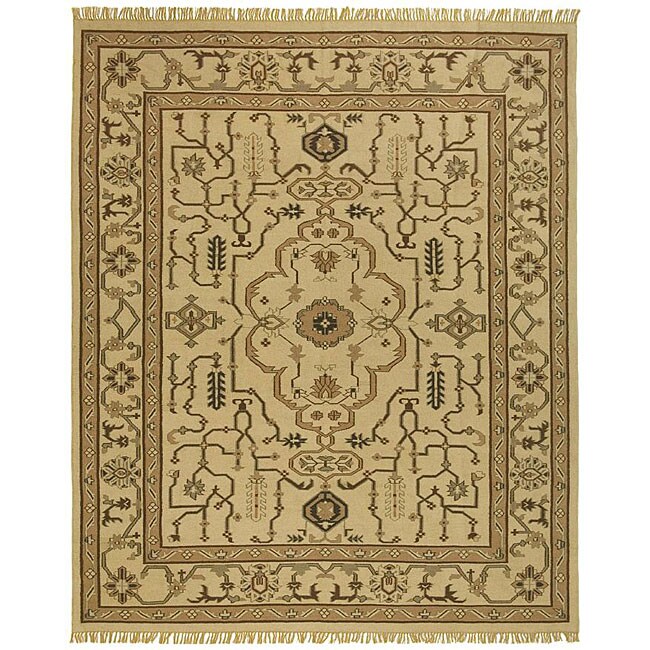 Hand knotted Orleans Kilim Wool Rug (9 x 12)