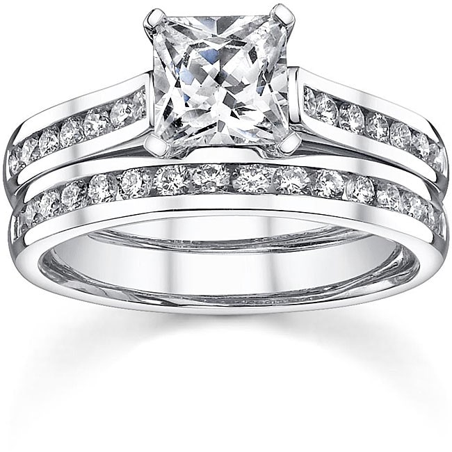 18k White Gold 1 2/5ct TDW Diamond Bridal Ring Set (H-I, SI1-SI3 ...