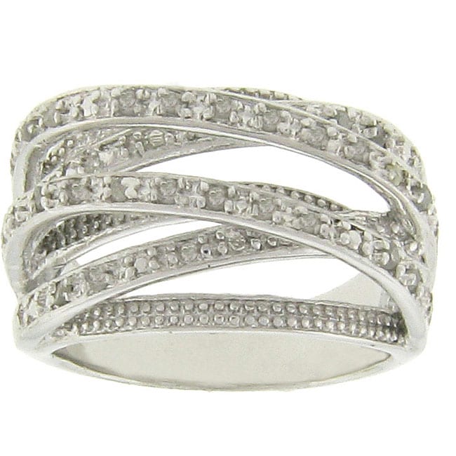   Silver 1/4ct TDW Diamond Multi band Ring (J K, I3)  