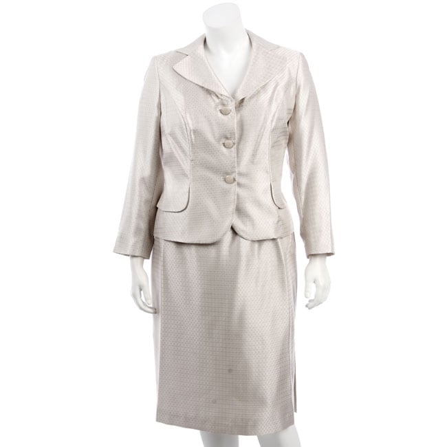John Meyer Collection Women's Plus Size Champagne Skirt Suit - Free ...