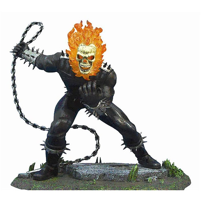 Hand painted Marvel Comics Ghost Rider Die Cast Statue  