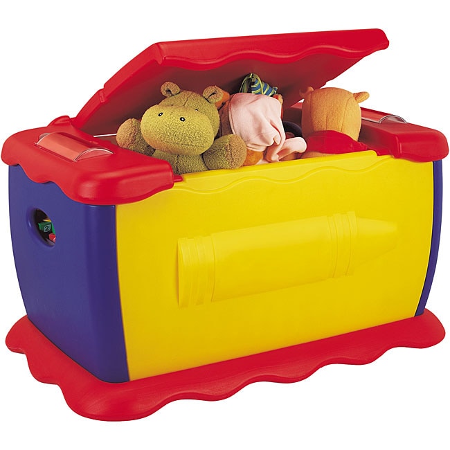 pink plastic toy chest