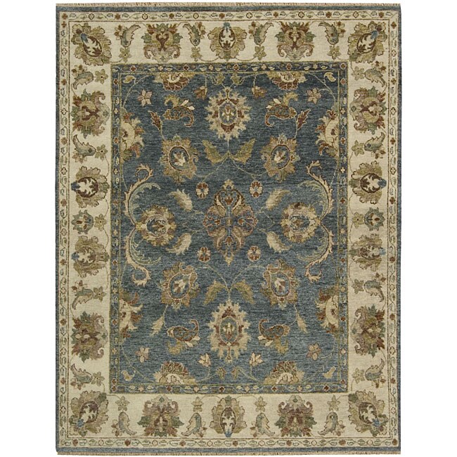 Nourison Handknotted Tajik Denuim Wool Rug (7'9 x 9'9) Free Shipping