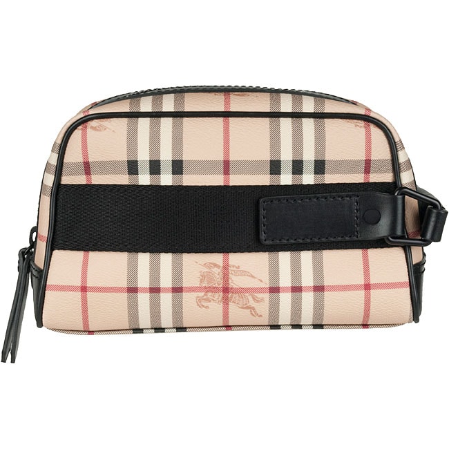 Burberry Haymarket Plaid Toiletry Bag - Free Shipping Today - Overstock ...