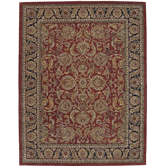 Nourison Hand tufted Caspian Rust Wool Rug (8' x 10'6) Nourison 7x9   10x14 Rugs