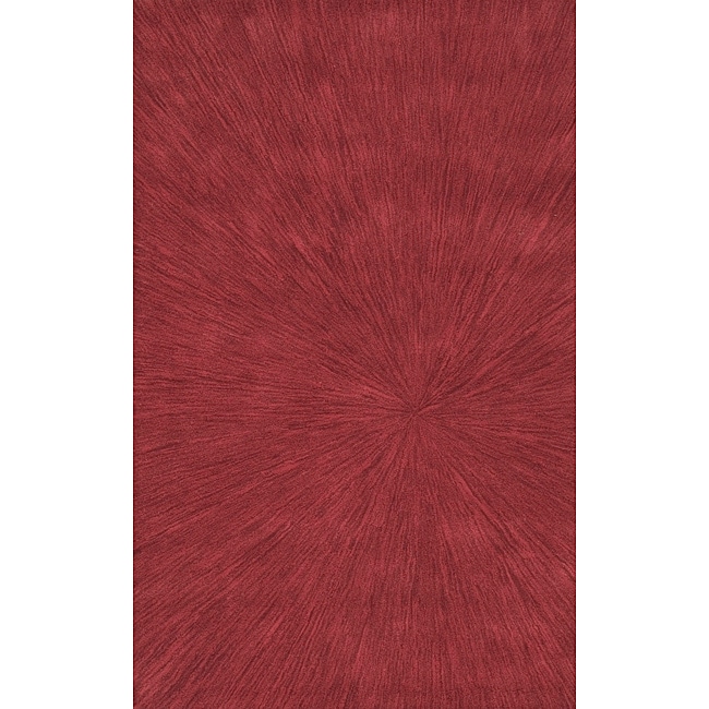 Nourison Hand tufted Caspian Red Wool Rug (8' x 10'6) Nourison 7x9   10x14 Rugs