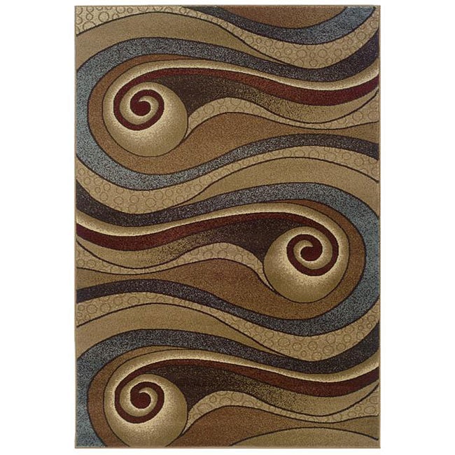 Adana Gold / Brown Abstract Rug (2 X 3)