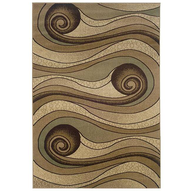 Adana Gold / Beige Machine Made Runner Polypropylene Rug - Gold/Brown - 2' x 7' Runner/Surplus