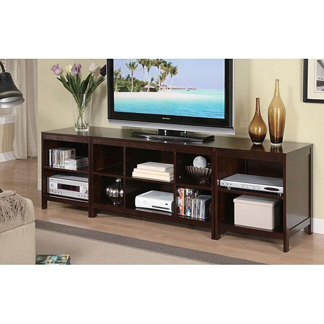 Espresso Wood LCD TV Stand Console  