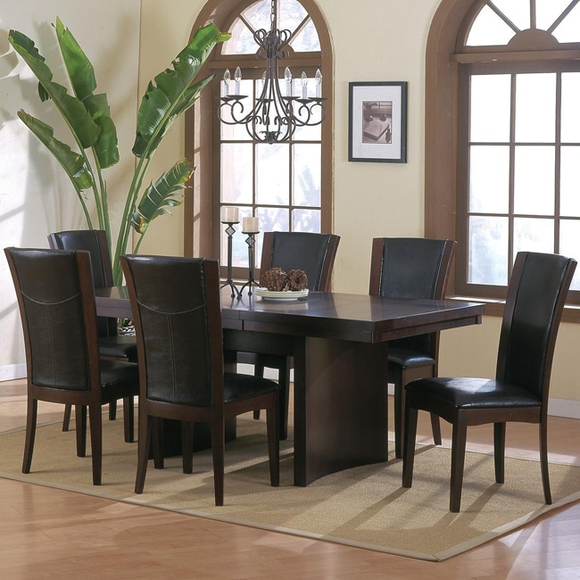 Portman Brown 7 piece Dining Table Set