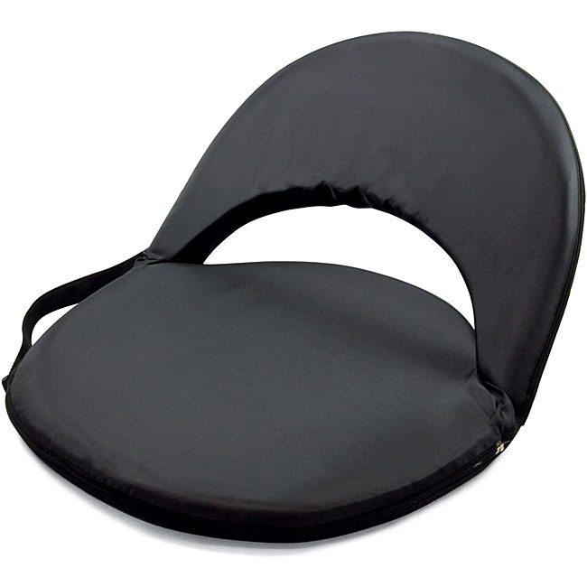 Picnic Time Oniva Portable Black Recreation Recliner Seat