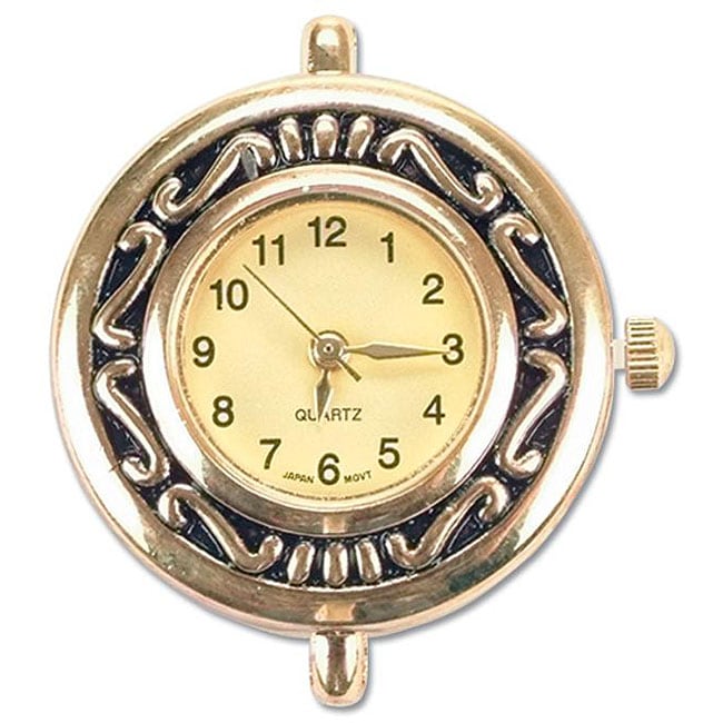 Gold Serpentine Round Watch Face  