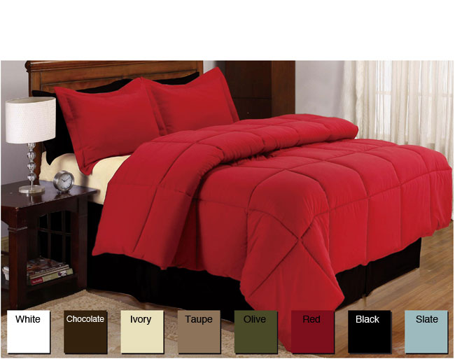 Microfiber Down Alternative Polyester Fill 3 piece Comforter and Sham