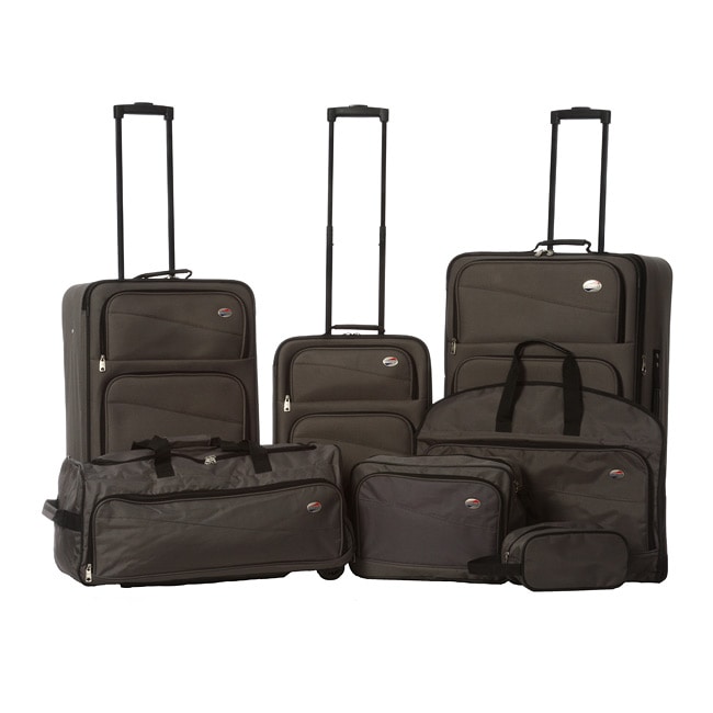 American Tourister Charcoal 7-piece Luggage Set - 12737114 - Overstock ...