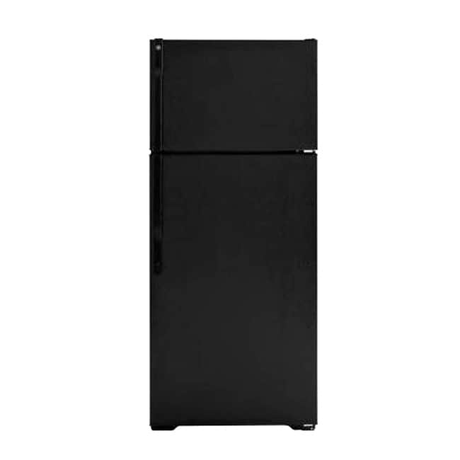 GE 18.2 Cubic feet Top freezer Black Refrigerator