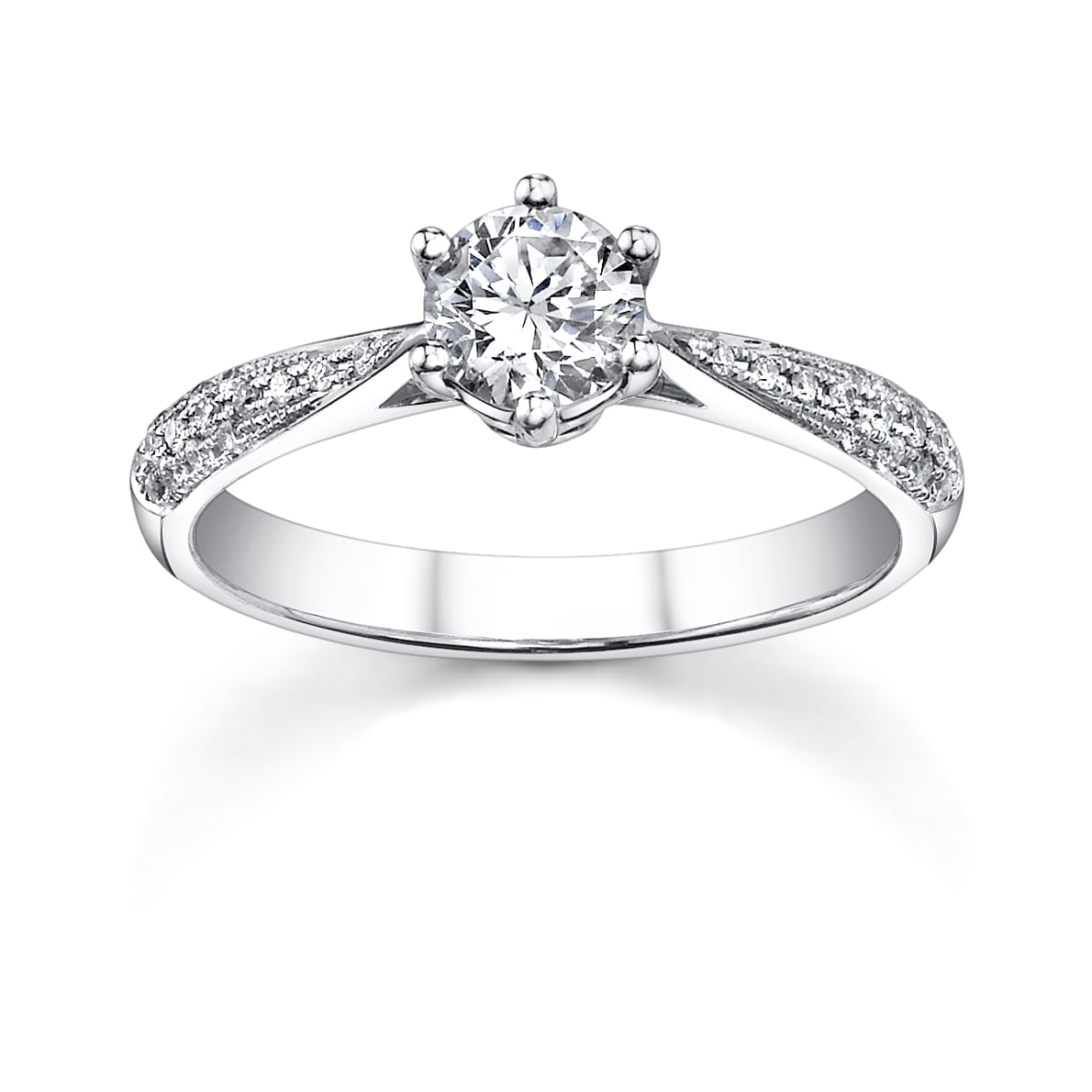 18k White Gold 3/4ct TDW Diamond Engagement Ring (H I, SI1 SI3 